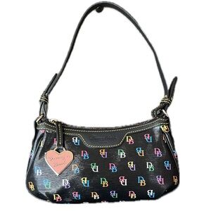 SOLD! Dooney & Bourke 'shine it collection' Demi Black/Rainbow shoulder bag